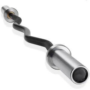 Curved barbell bar