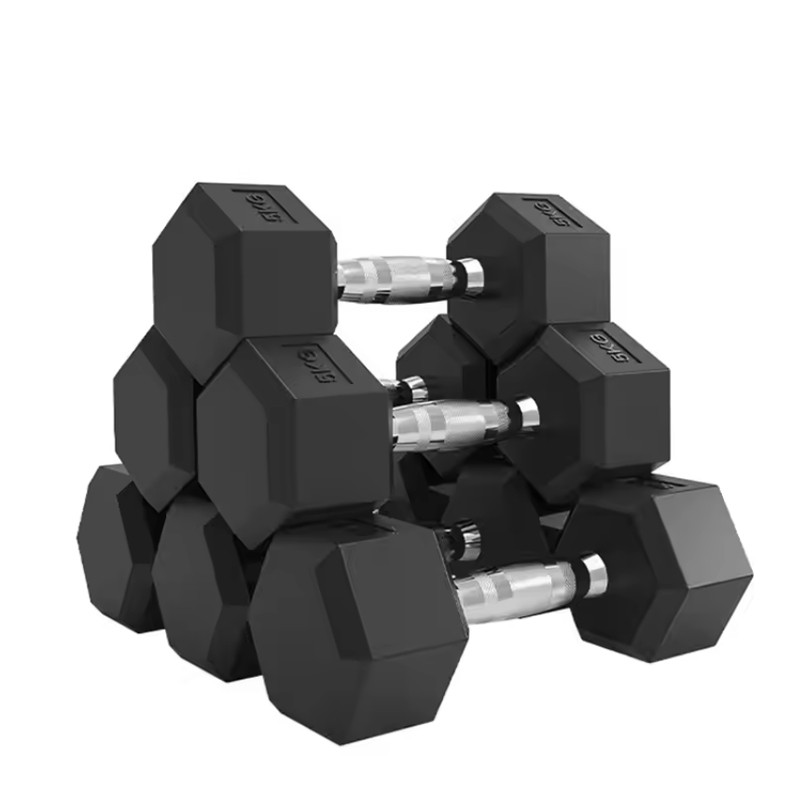 Rubber Hex Dumbbells